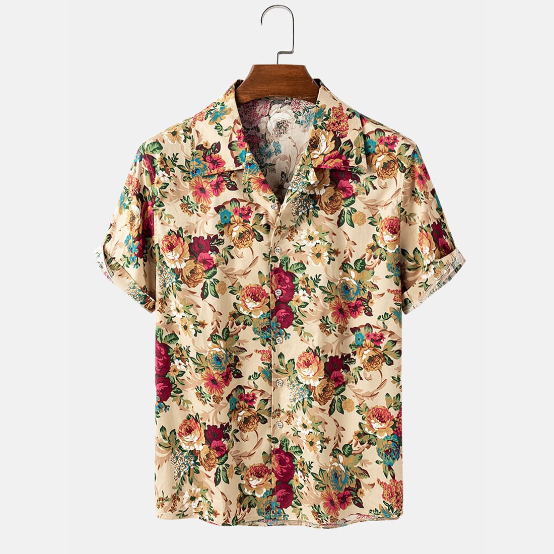 Cartoon Astronaut T-Shirt - White Floral